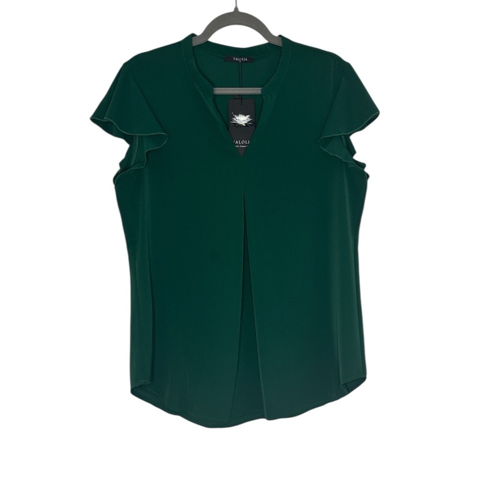 Emerald Ruffle Sleeve Top